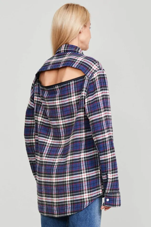 R13 Sale Women BACKZIP WORKSHIRT 8211 NAVY