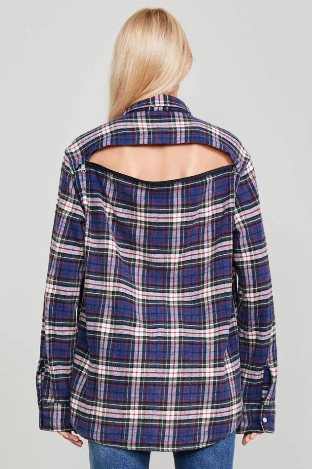 R13 Sale Women BACKZIP WORKSHIRT 8211 NAVY