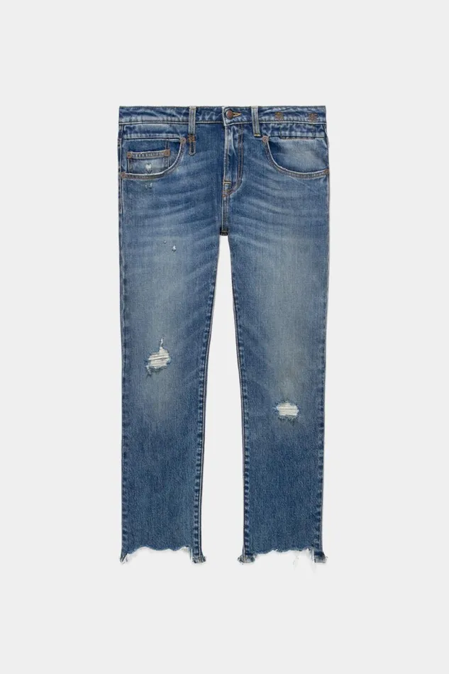 R13 Sale Women BOY STRAIGHT WITH RIPS 8211 CARLTON