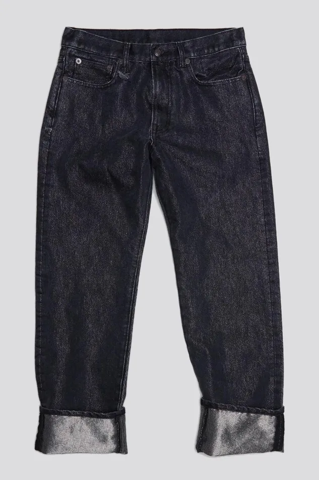 R13 Sale Women BOYFRIEND JEAN 8211 METALLIC BLACK