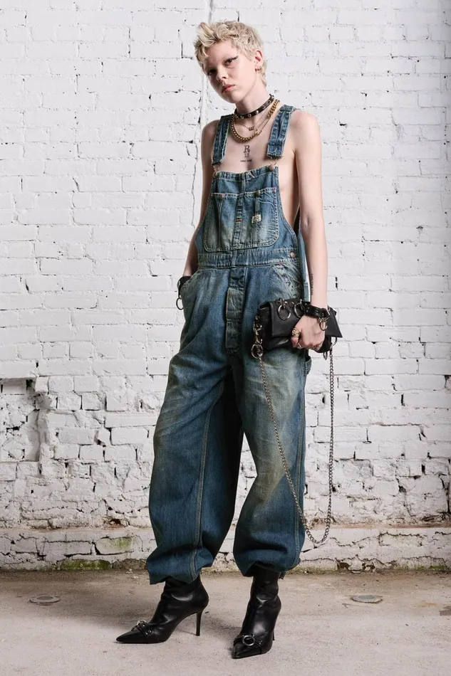 R13 Sale Women D039ARCY OVERALL 8211 CLINTON BLUE