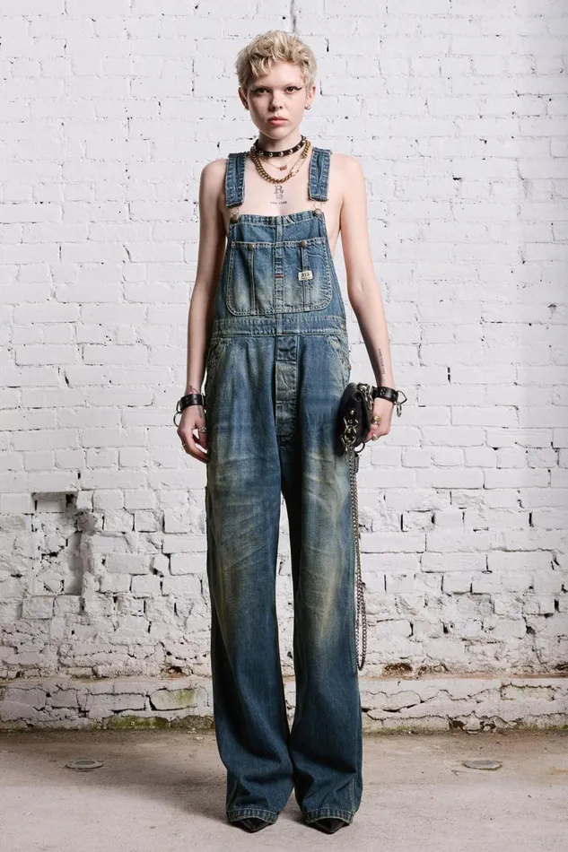R13 Sale Women D039ARCY OVERALL 8211 CLINTON BLUE
