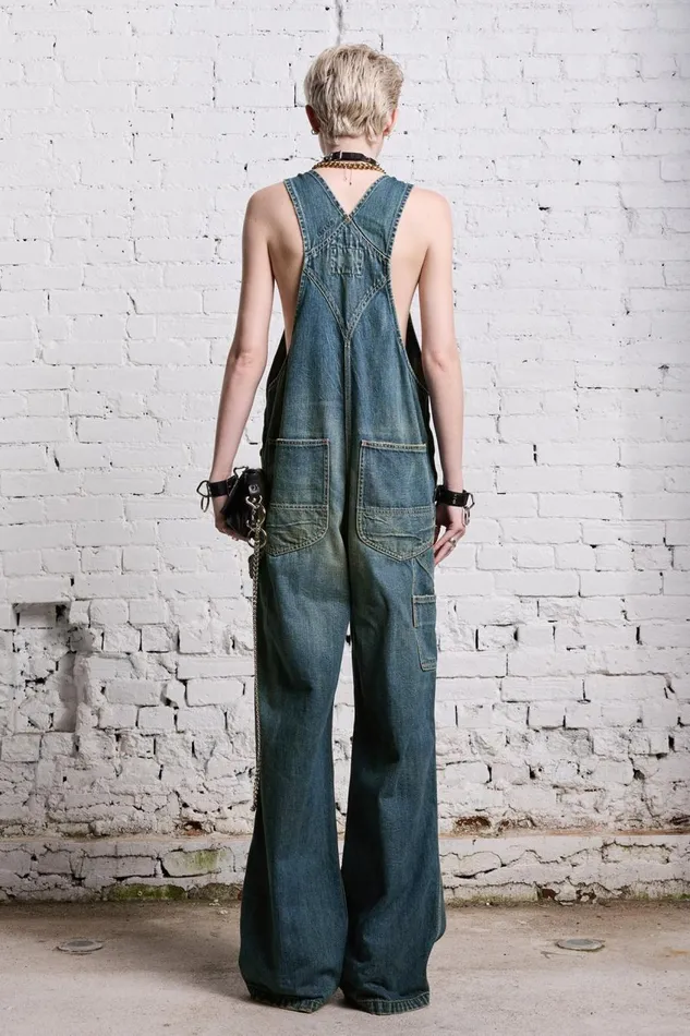 R13 Sale Women D039ARCY OVERALL 8211 CLINTON BLUE