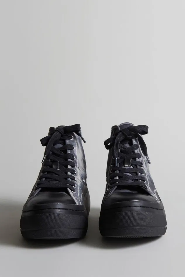 R13 Sale Women KURT HIGH TOP 8211 BLACKOUT TIEDYE