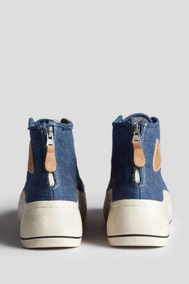 R13 Sale Women KURT HIGH TOP 8211 LIGHT INDIGO