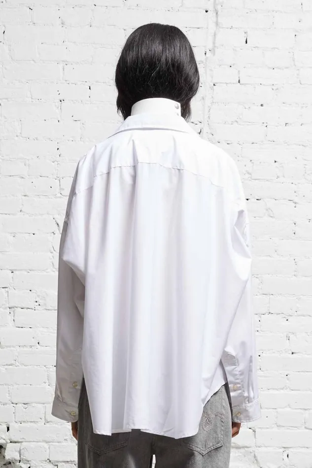 R13 Sale Women LONG SLEEVE BUTTONUP 8211 WHITE