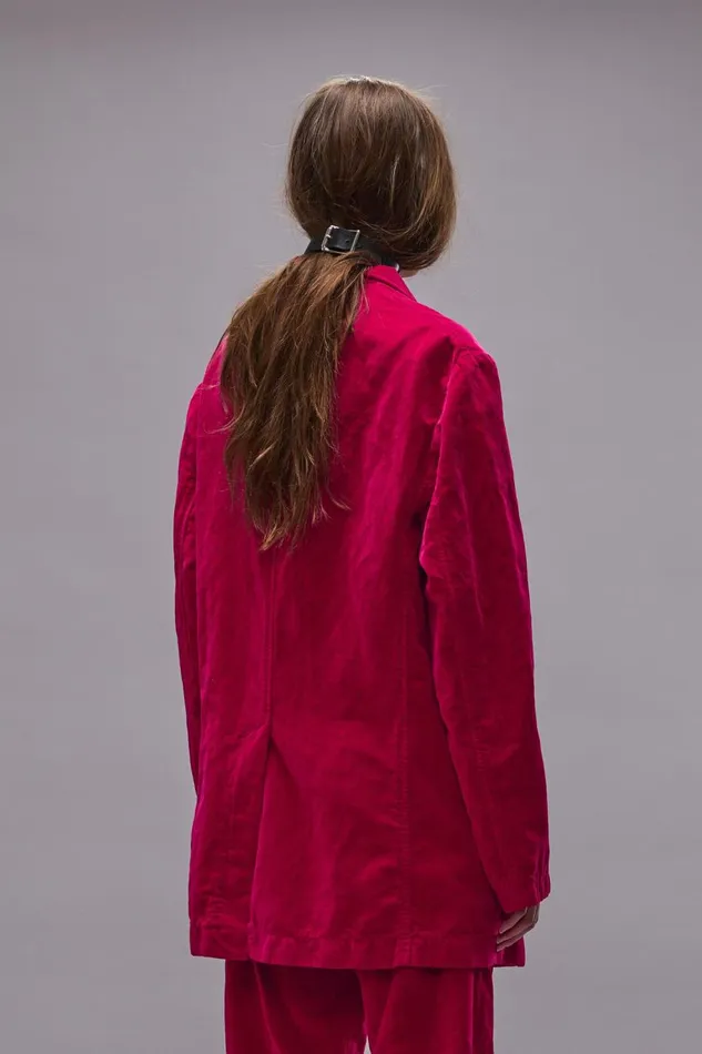 R13 Sale Women OVERSIZED RAGGED BLAZER 8211 RASPBERRY