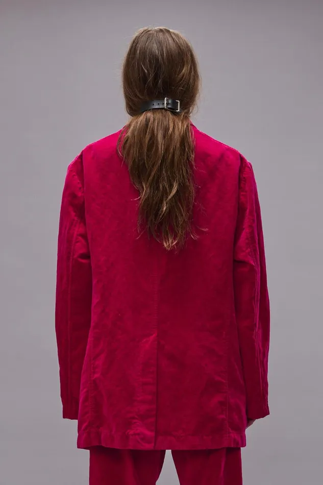 R13 Sale Women OVERSIZED RAGGED BLAZER 8211 RASPBERRY