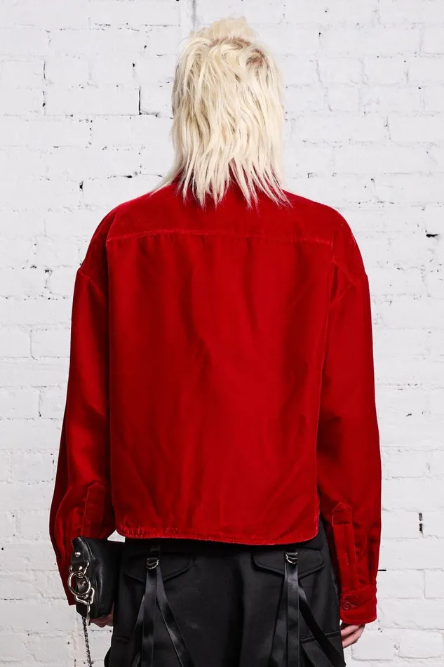 R13 Sale Women SHRUNKEN CPO 8211 RED VELVET