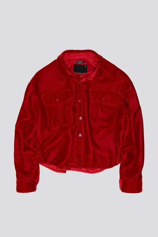 R13 Sale Women SHRUNKEN CPO 8211 RED VELVET
