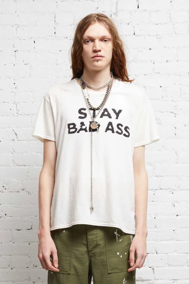 R13 Sale Women STAY BADASS BOY T 8211 ECRU