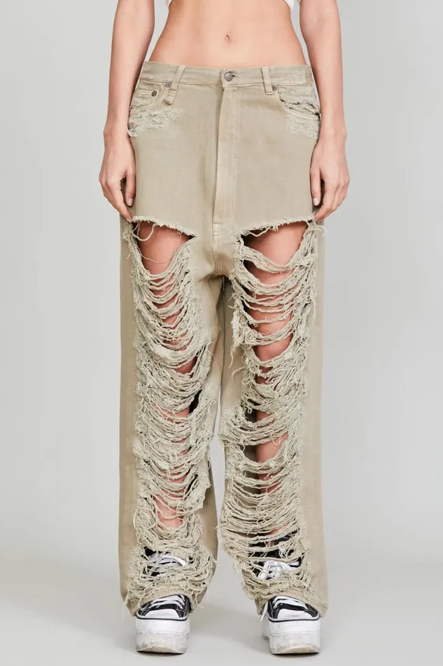 R13 Sale Women VENTI JEAN 8211 KOZE KHAKI