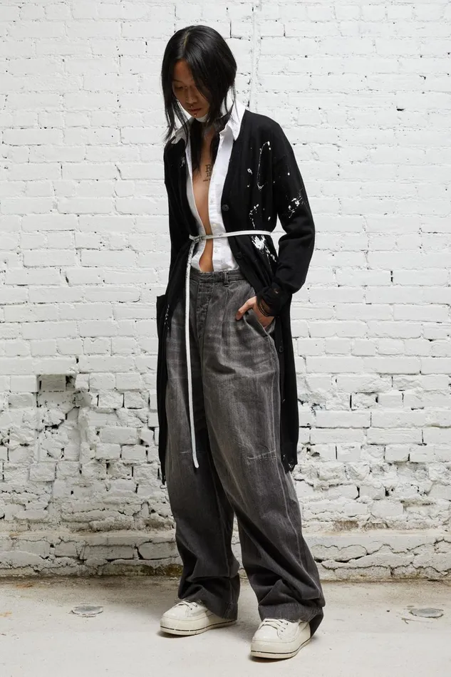 R13 Sale Women WAYNE DENIM TROUSER 8211 KANE BLACK