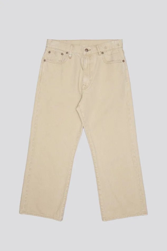 R13 Sale Women XBOYFRIEND JEANS 8211 KHAKI HERRINGBONE TWILL