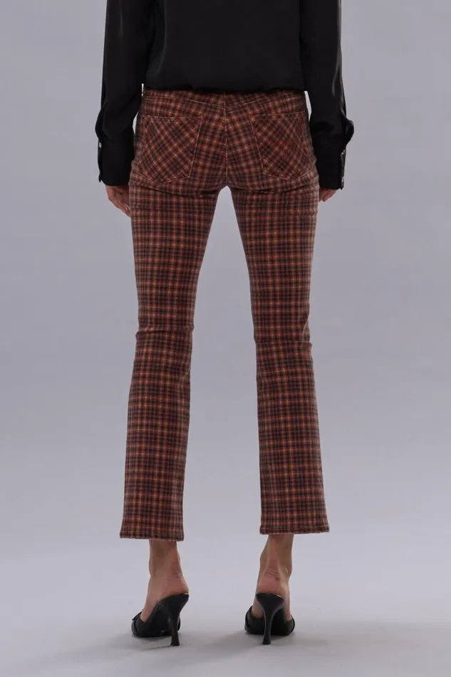 R13 Skinny Women KICK FIT JEAN 8211 PRINTED AUBURN PLAID
