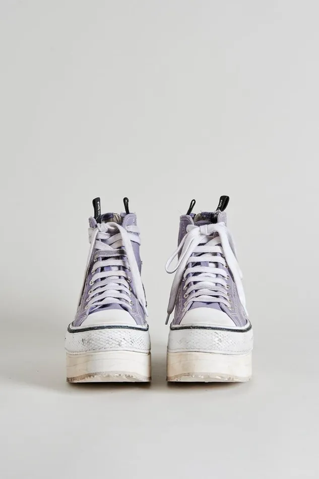 R13 Sneakers Women COURTNEY PLATFORM HIGH TOP SNEAKER 8211 LILAC