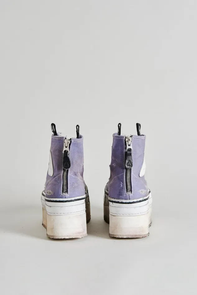 R13 Sneakers Women COURTNEY PLATFORM HIGH TOP SNEAKER 8211 LILAC