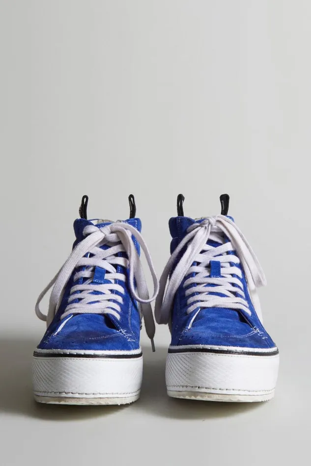 R13 Sneakers Women ROGUE HIGH TOP 8211 BLUE SUEDE