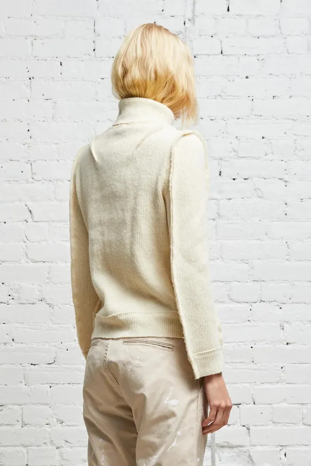 R13 Sweaters Women FLAT SLEEVE TURTLENECK 8211 ECRU