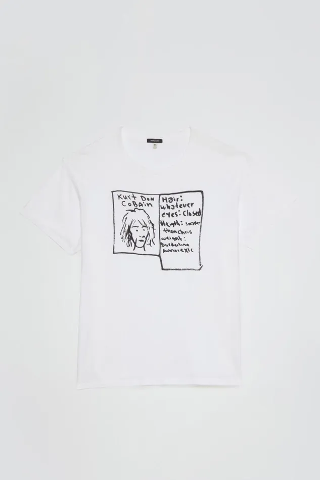 R13 TShirts Women KURT DOODLE BOY T 8211 WHITE
