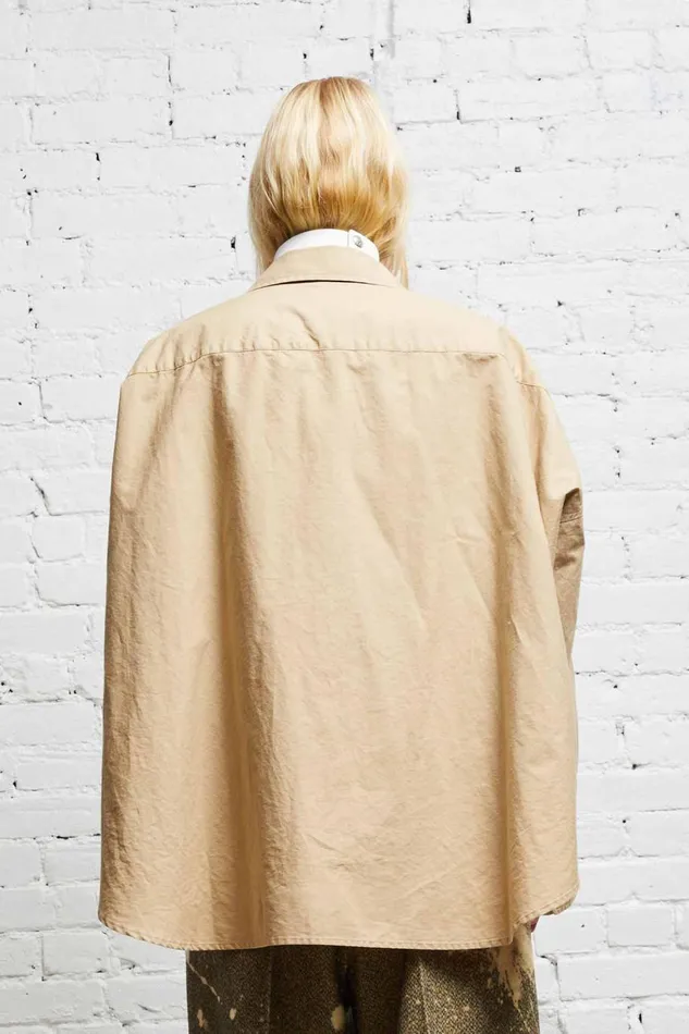 R13 Tops Women LONG SLEEVE BUTTONUP 8211 KHAKI