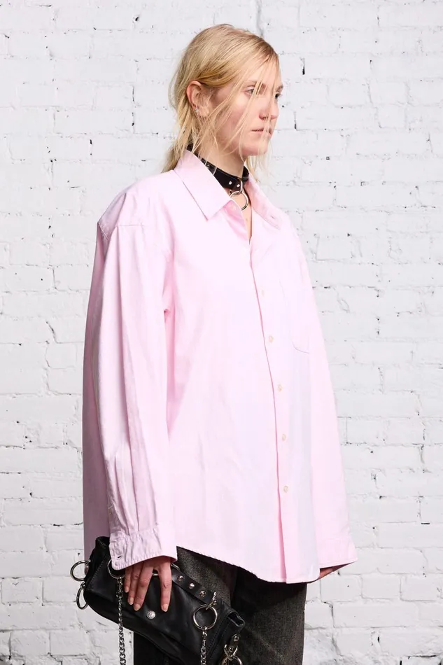 R13 Tops Women LONG SLEEVE BUTTONUP 8211 LIGHT PINK