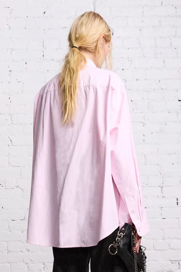 R13 Tops Women LONG SLEEVE BUTTONUP 8211 LIGHT PINK