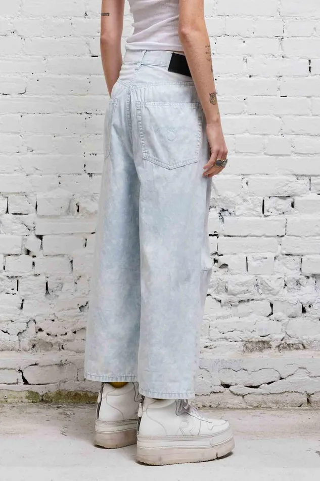R13 Wide Leg Women CROPPED WIDE LEG JEAN 8211 CLOUDY BLUE