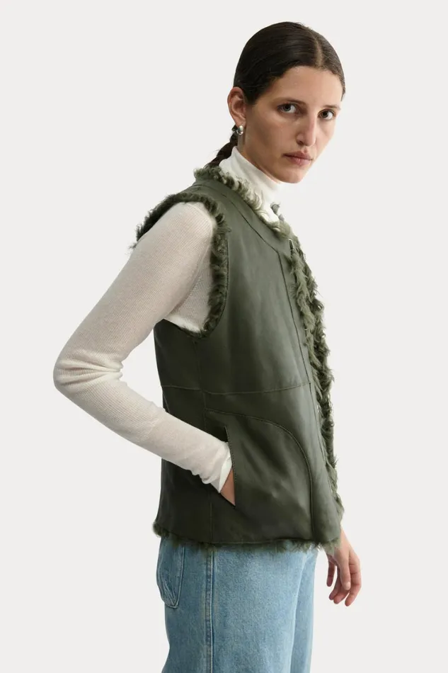 Rachel Comey Jackets Outerwear Women Elias Vest Olive Rachel Comey Jackets Outerwear Women Elias Vest Olive