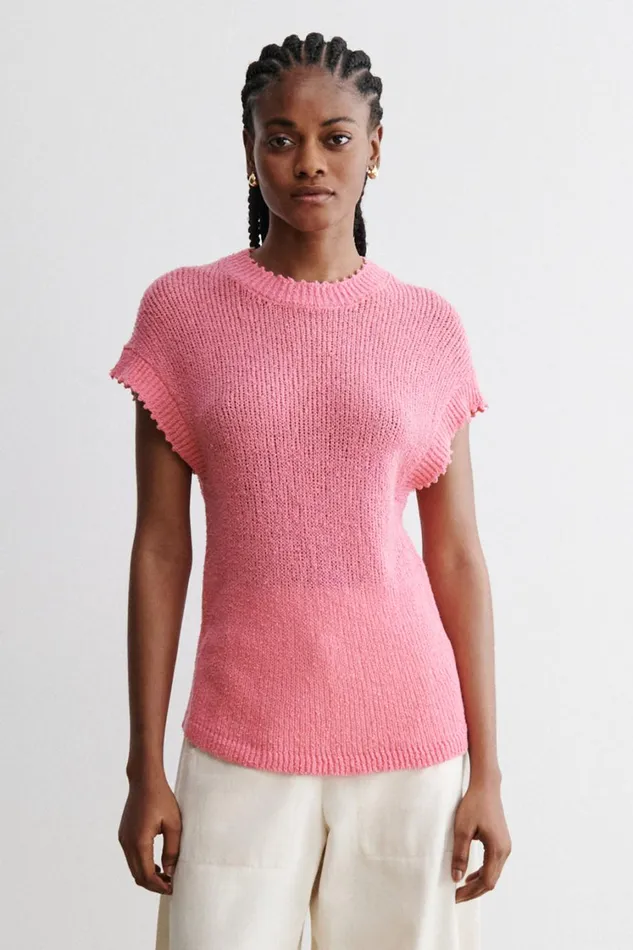 Rachel Comey Knits Women Julie Top Neon Pink Rachel Comey Knits Women Julie Top Neon Pink