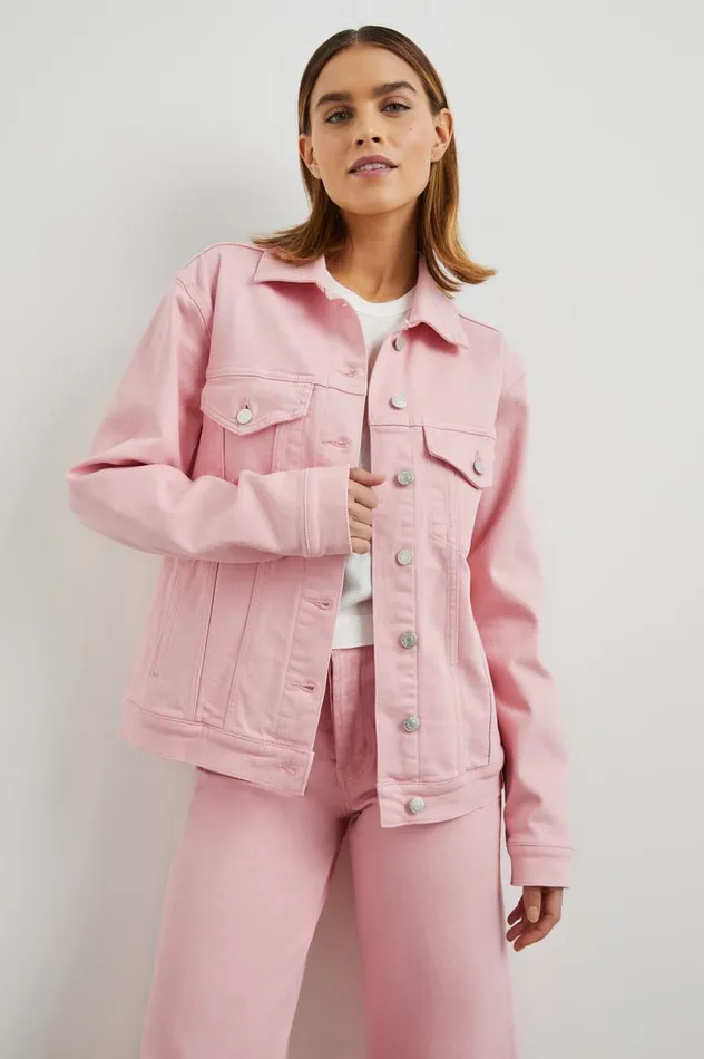 Rails Denim Women GROVE BOYFRIEND TRUCKER JACKET Bubble Gum