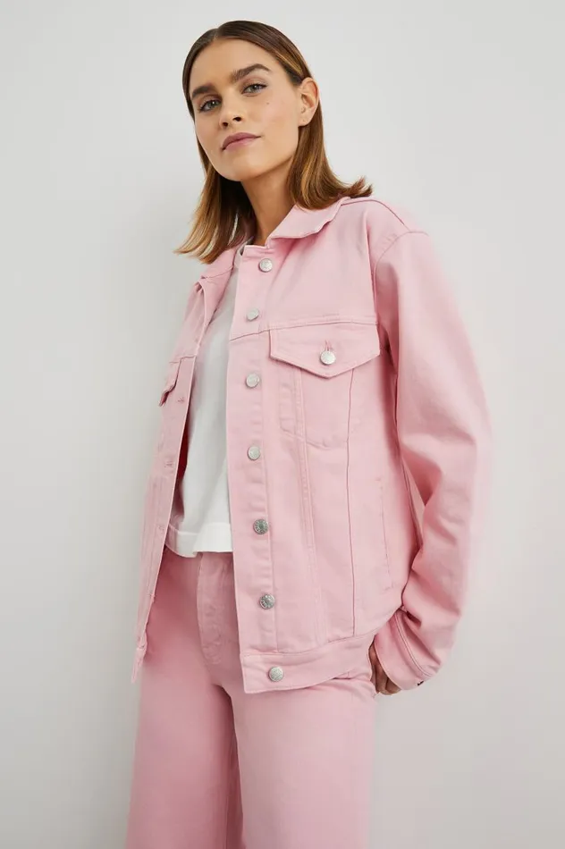 Rails Denim Women GROVE BOYFRIEND TRUCKER JACKET Bubble Gum