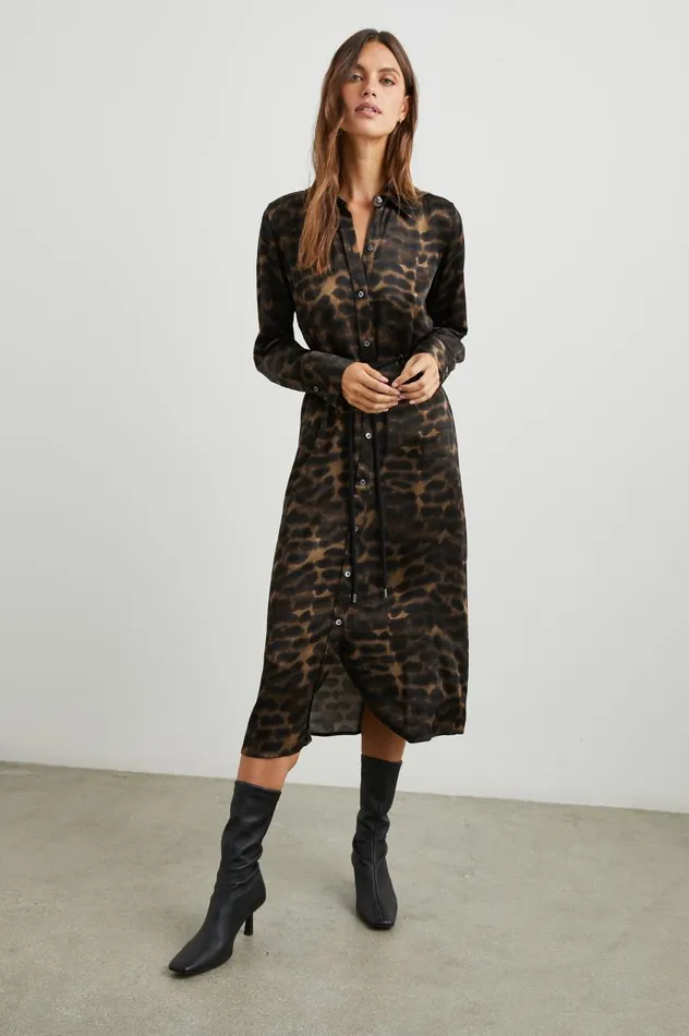 Rails Dresses and Rompers Women ANINA DRESS Umber Leopard