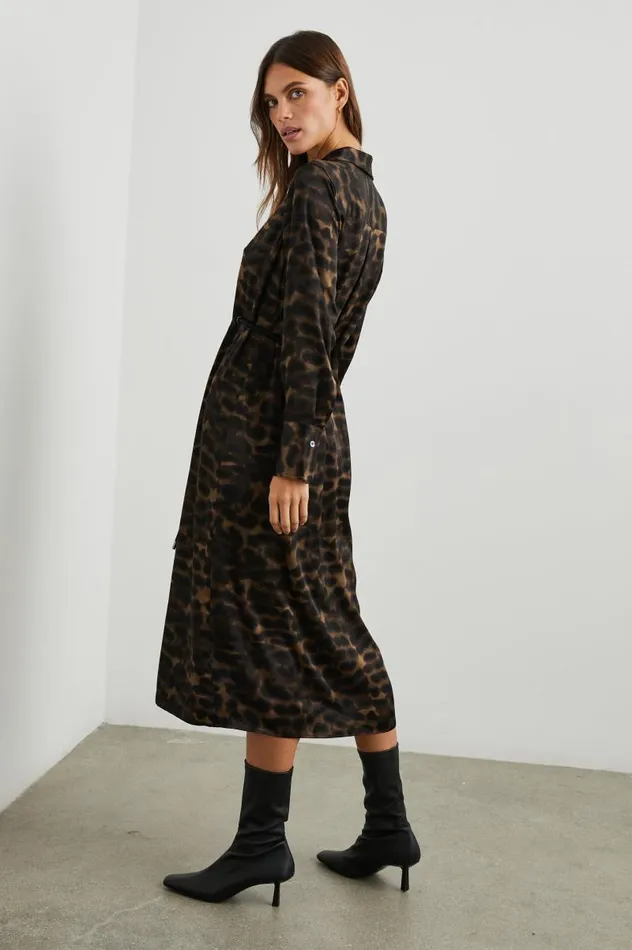 Rails Dresses and Rompers Women ANINA DRESS Umber Leopard