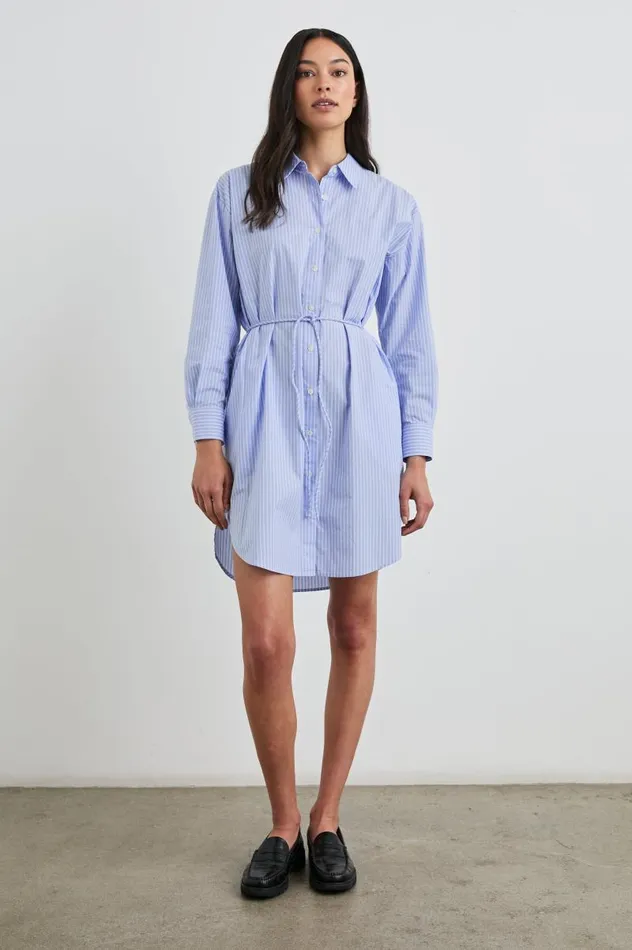Rails Dresses and Rompers Women HARMONY DRESS Oxford White Stripe