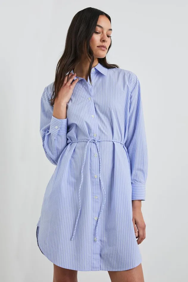 Rails Dresses and Rompers Women HARMONY DRESS Oxford White Stripe
