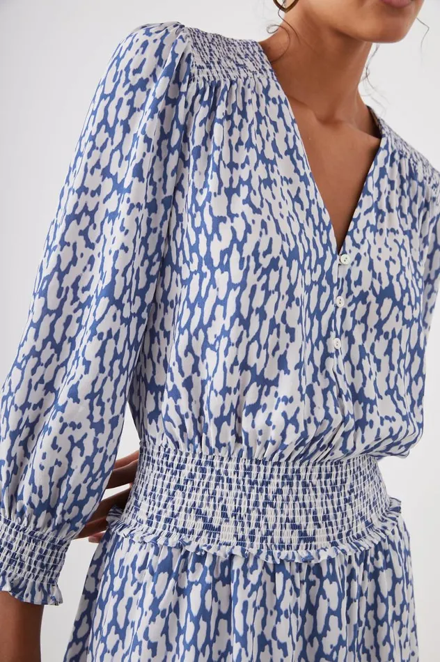 Rails Dresses and Rompers Women ZANA DRESS Cobalt Static Leopard
