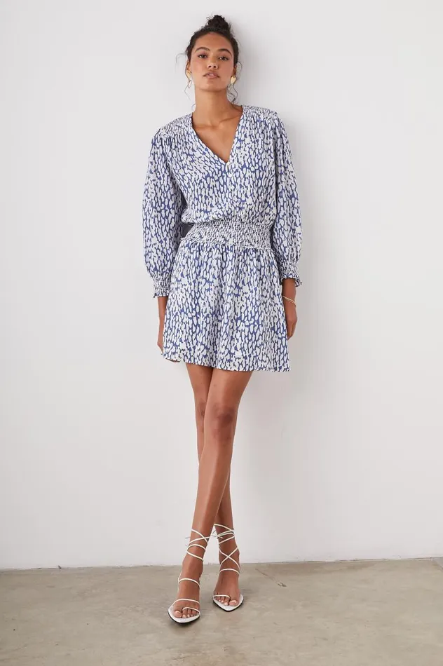 Rails Dresses and Rompers Women ZANA DRESS Cobalt Static Leopard