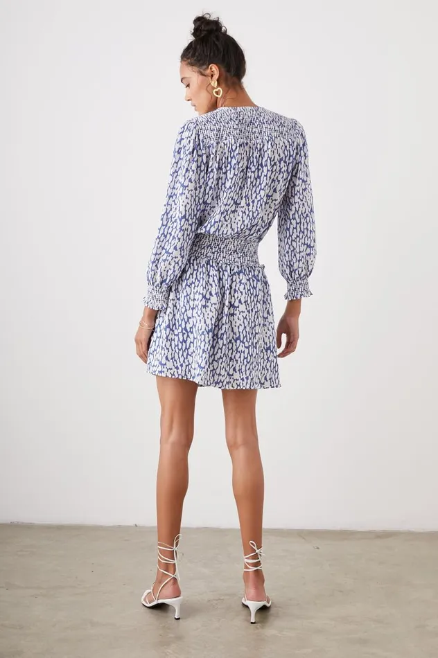 Rails Dresses and Rompers Women ZANA DRESS Cobalt Static Leopard