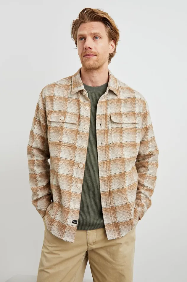 Rails Jackets and Coats Men BERKSHIRE SHIRT JACKET Sienna Sunset