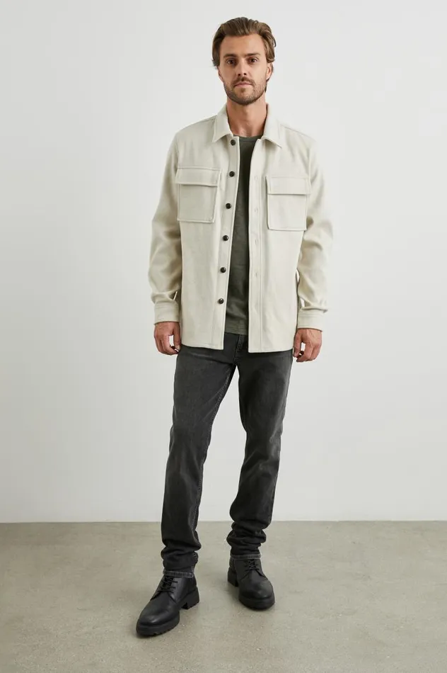 Rails Jackets and Coats Men WARNER SHIRT JACKET Beige