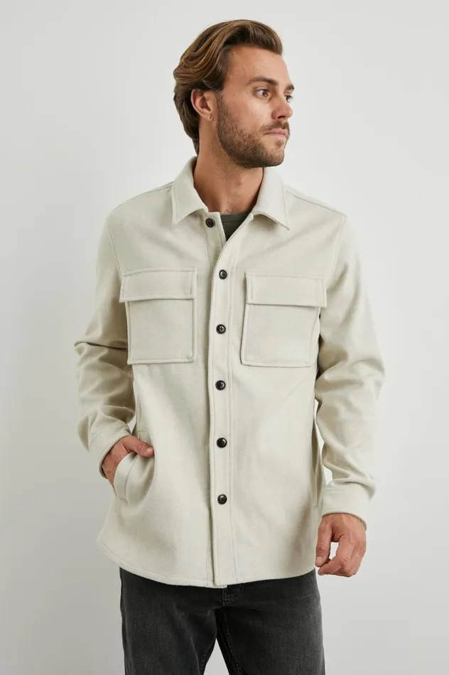 Rails Jackets and Coats Men WARNER SHIRT JACKET Beige