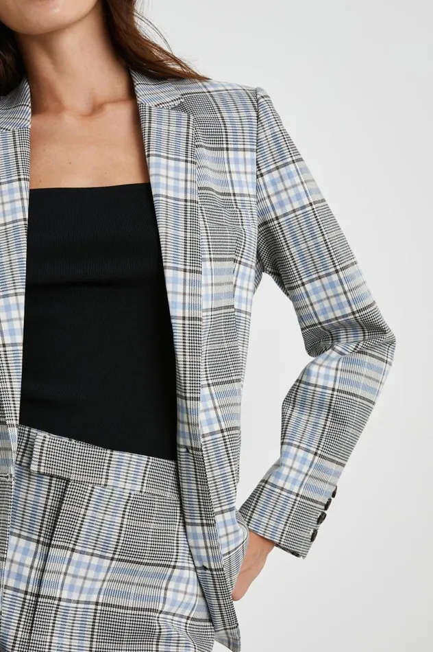 Rails Jackets and Coats Women STANTON BLAZER Cocoa Sky Check