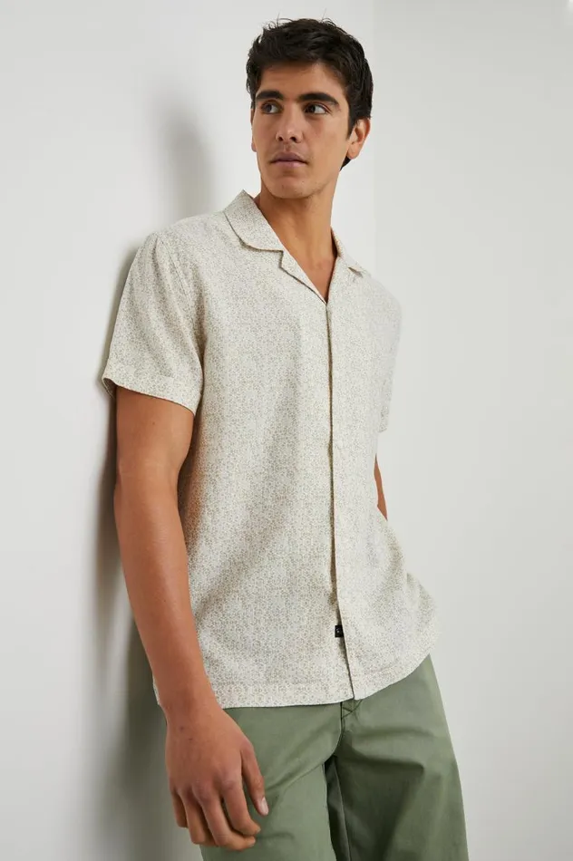 Rails Shirts Men AMALFI SHIRT Painted Tile Khaki