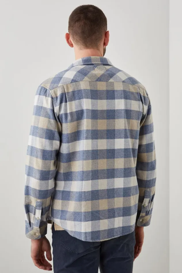 Rails Shirts Men FORREST SHIRT Mist Birch Oat Heather