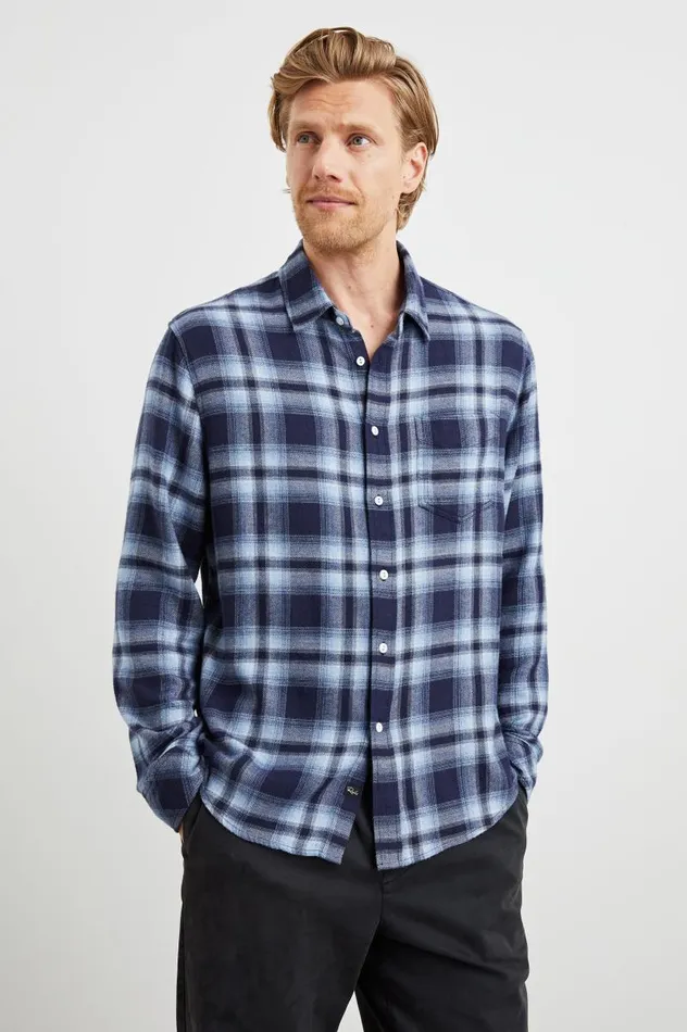 Rails Shirts Men LENNOX SHIRT Blue Opal