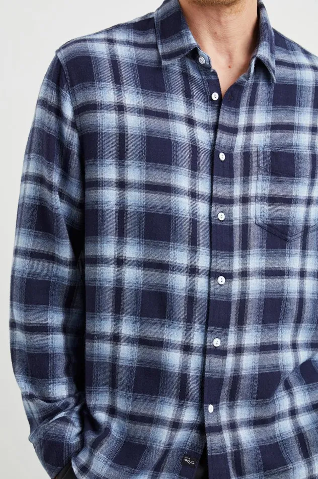 Rails Shirts Men LENNOX SHIRT Blue Opal