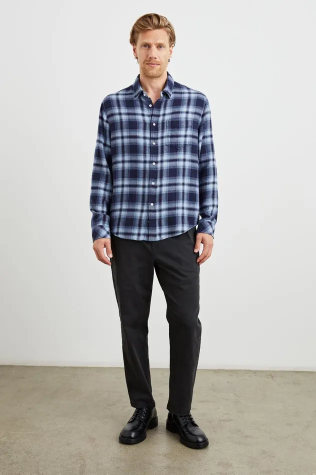 Rails Shirts Men LENNOX SHIRT Blue Opal