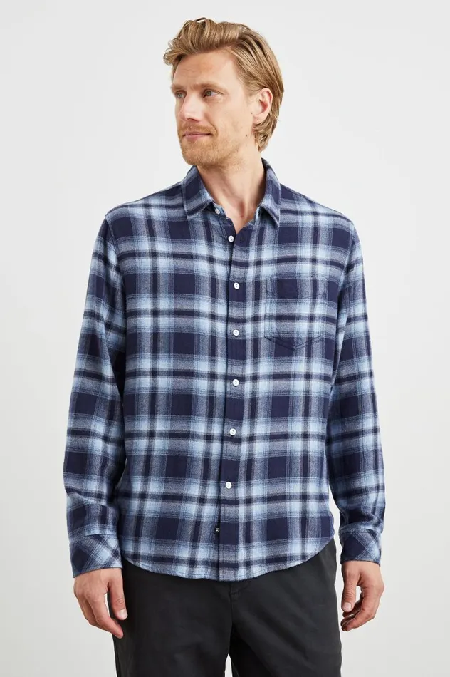 Rails Shirts Men LENNOX SHIRT Blue Opal