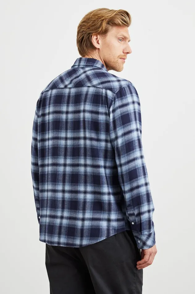 Rails Shirts Men LENNOX SHIRT Blue Opal